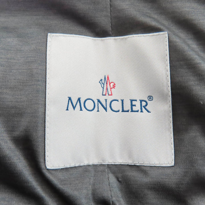 Great MONCLER Down jacket JERSEY Hood logo zip gray polyester Women 220934599500