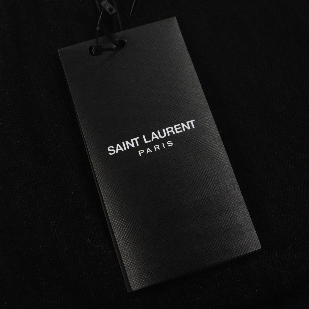 Pristine SAINT LAURENT PARIS Denim pants black cotton mens 27 644678