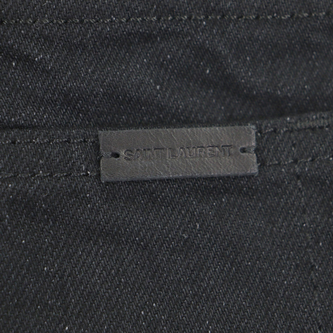 Pristine SAINT LAURENT PARIS Denim pants black cotton mens 27 644678