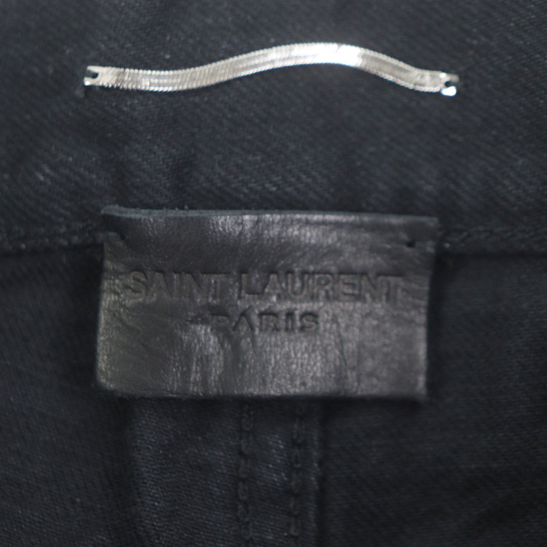 Pristine SAINT LAURENT PARIS Denim pants black cotton mens 27 644678