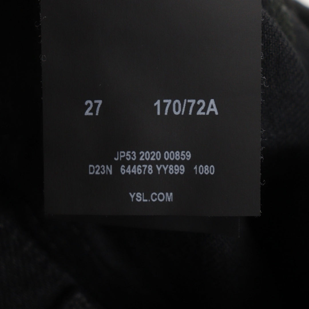 Pristine SAINT LAURENT PARIS Denim pants black cotton mens 27 644678