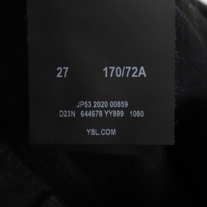 Pristine SAINT LAURENT PARIS Denim pants black cotton mens 27 644678