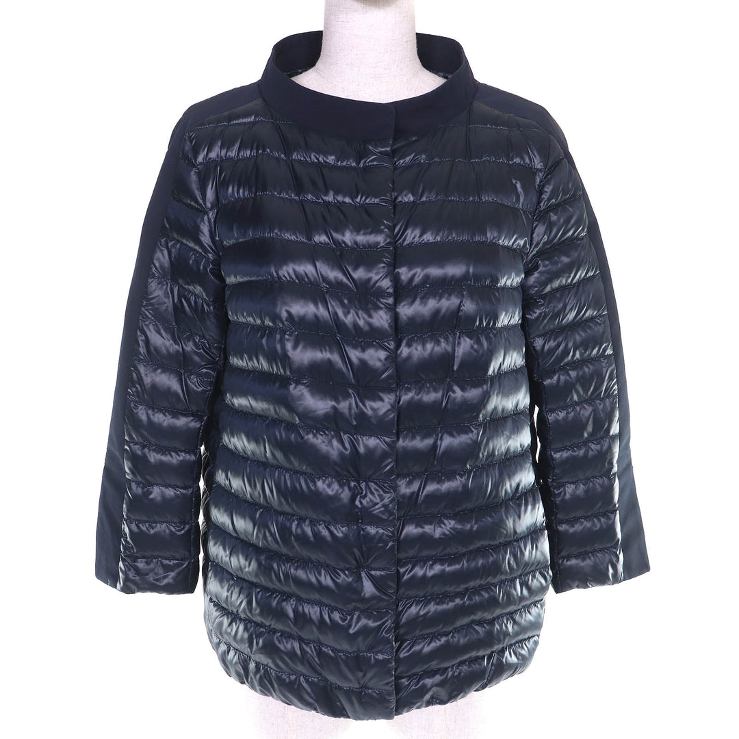 Excellent Herno Down jacket With logo Lightweight Navy Women 42 PI0926D-12017