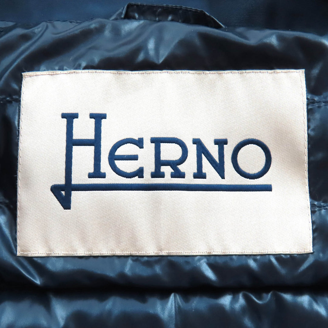 Excellent Herno Down jacket With logo Lightweight Navy Women 42 PI0926D-12017