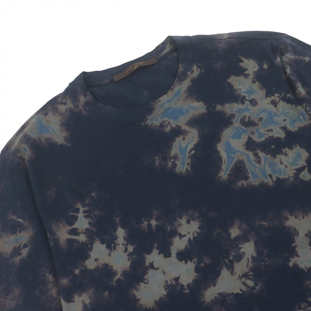 Great LOUIS VUITTON Short sleeve T-shirt Logo patch tie-dye pattern