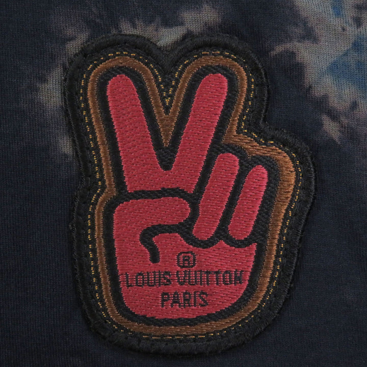 Great LOUIS VUITTON Short sleeve T-shirt Logo patch tie-dye pattern