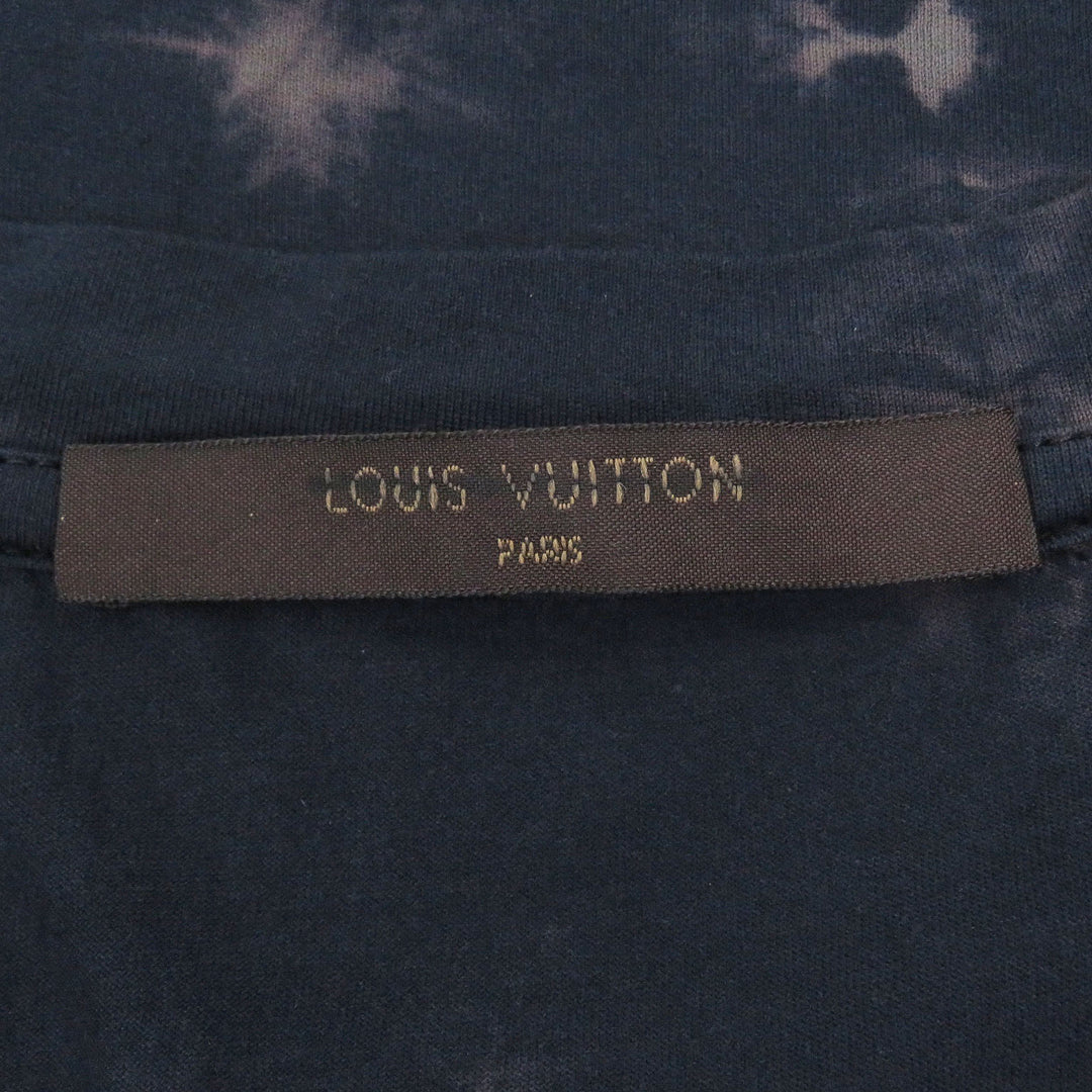 Great LOUIS VUITTON Short sleeve T-shirt Logo patch tie-dye pattern