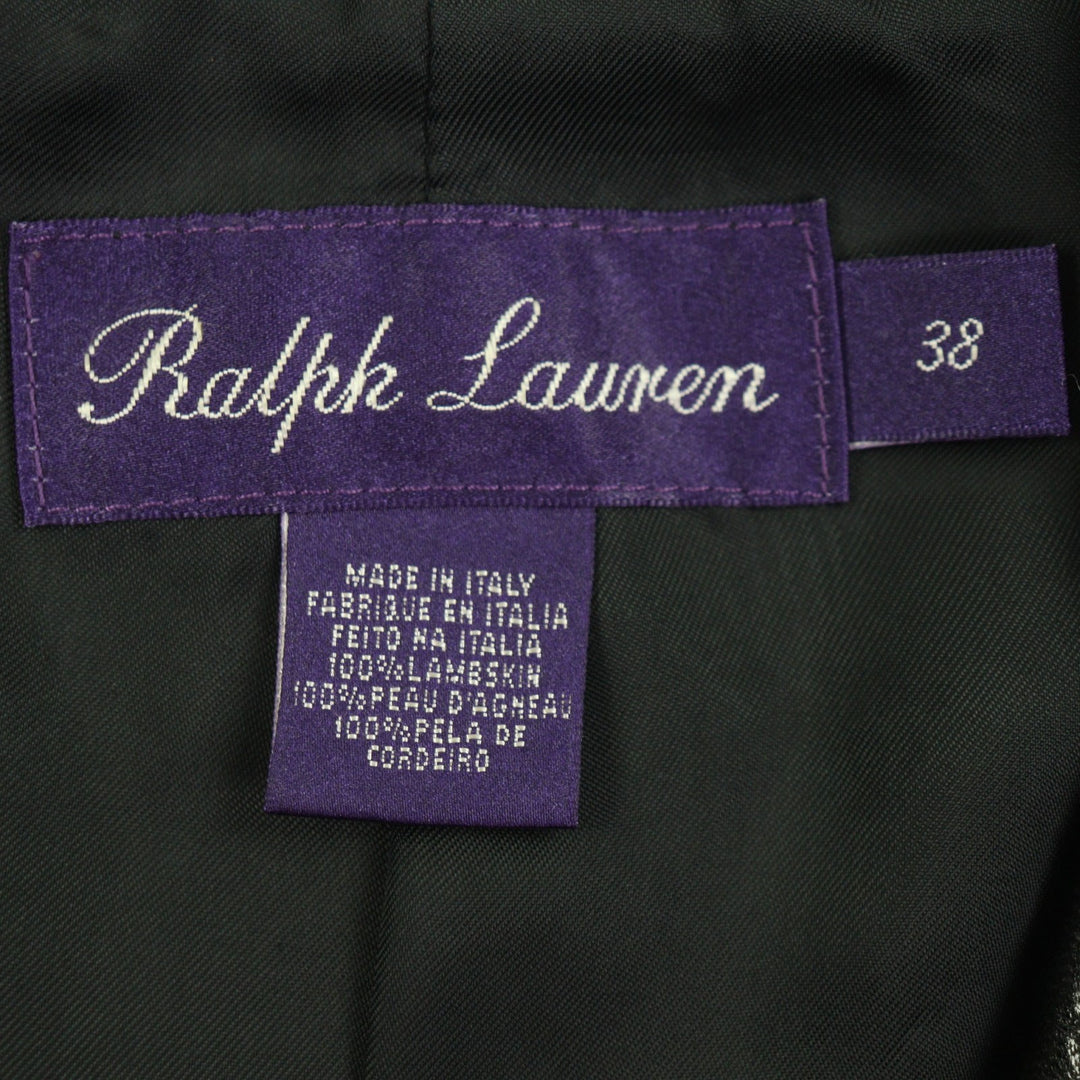 Excellent RALPH LAURENPURPLE LABEL tailored jacket black Cowhide mens 38
