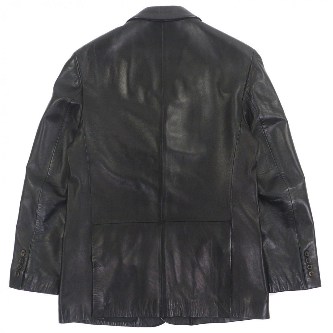 Excellent RALPH LAURENPURPLE LABEL tailored jacket black Cowhide mens 38
