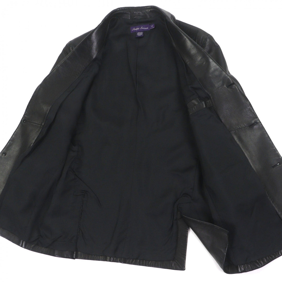 Excellent RALPH LAURENPURPLE LABEL tailored jacket black Cowhide mens 38