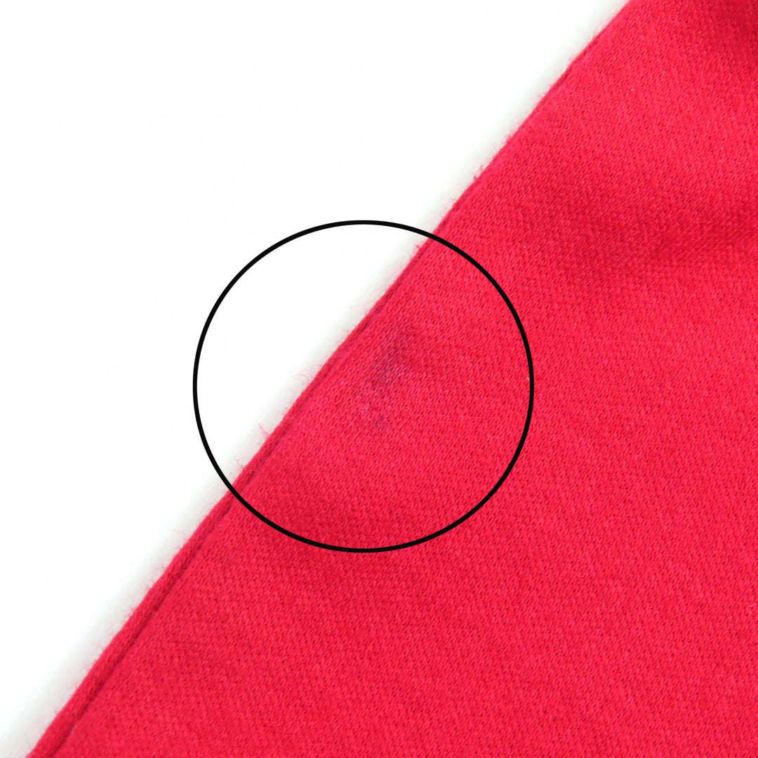 Excellent HERMES one piece Pocket Embroidery Crew Neck Short Sleeve Red 34