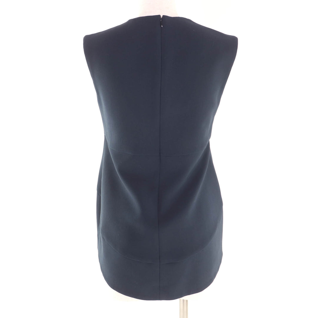 Excellent YOKO CHAN blouse Navy polyester Women 36 YCB-218-092