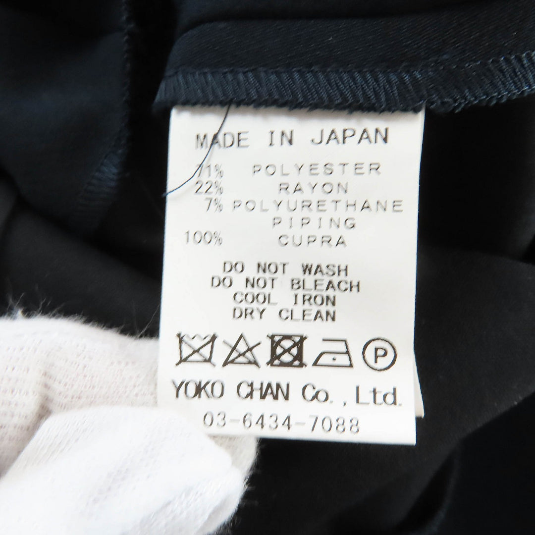 Excellent YOKO CHAN blouse Navy polyester Women 36 YCB-218-092