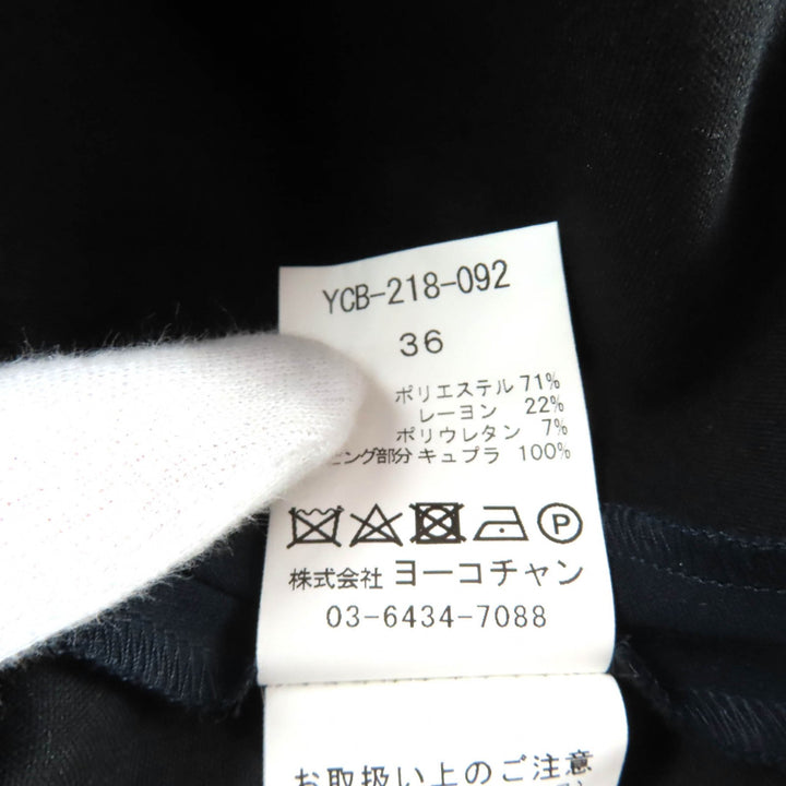 Excellent YOKO CHAN blouse Navy polyester Women 36 YCB-218-092