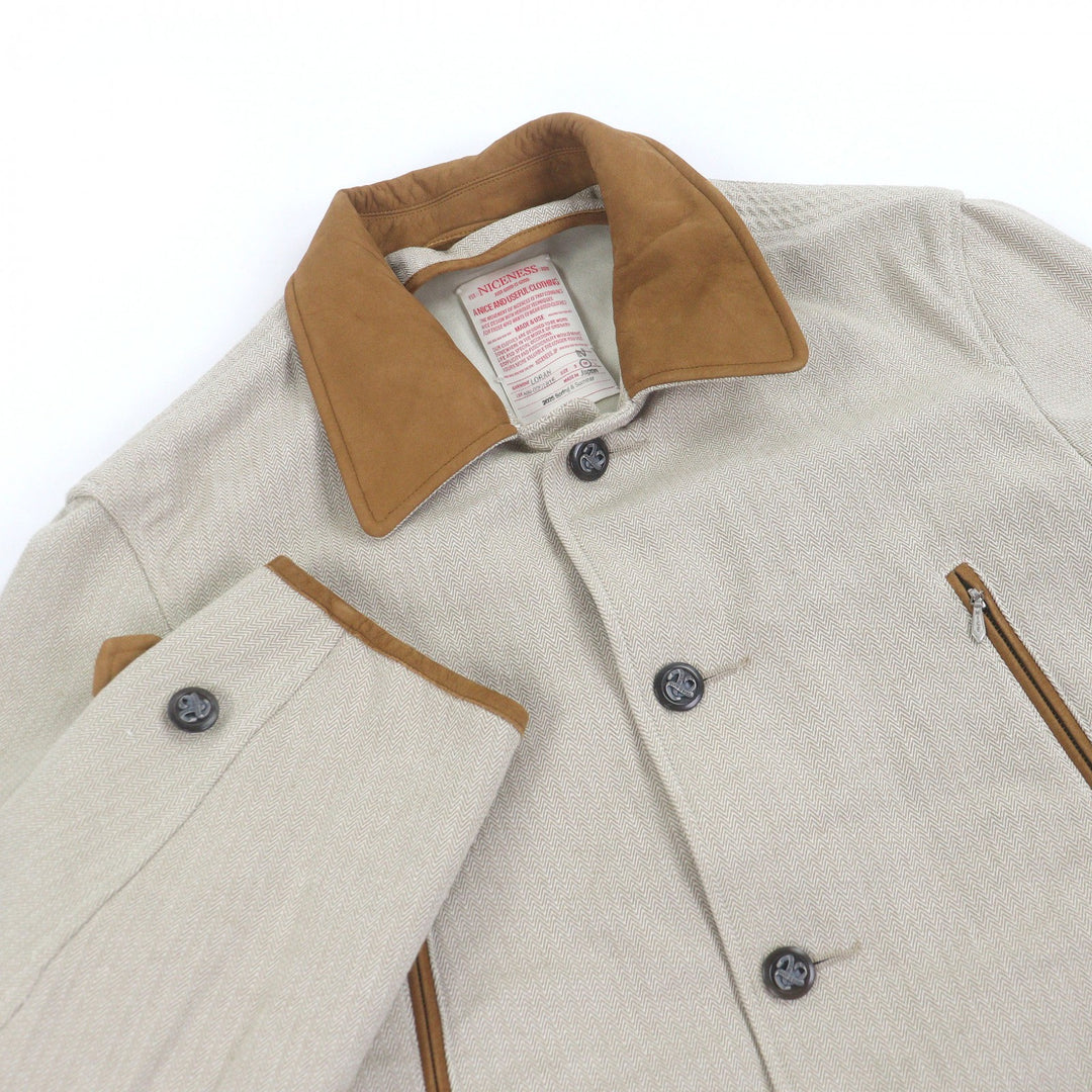 Excellent NICENESS Jacket LORAN Herringbone Hunting Jacket