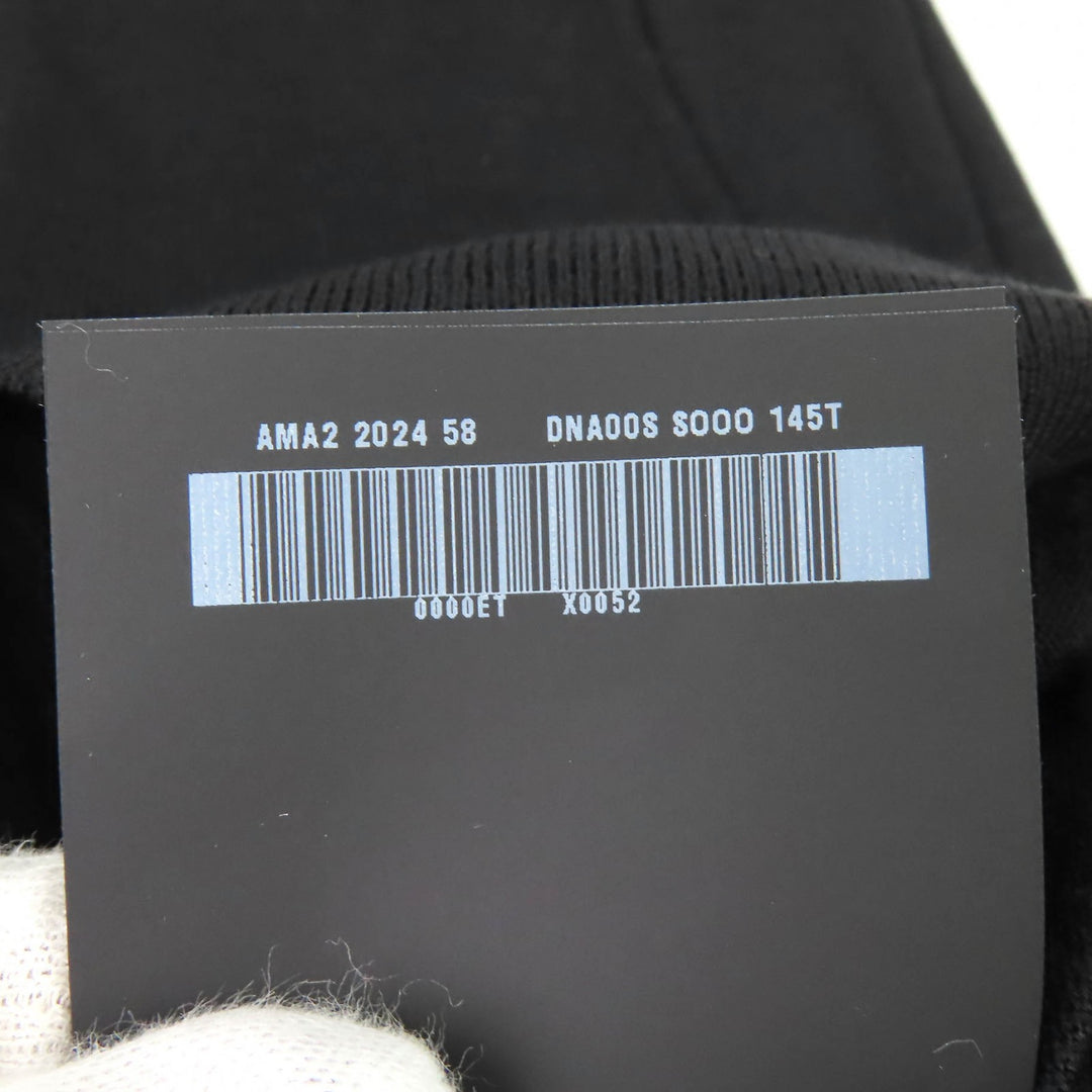 Pristine PRADA cardigan V-neck long sleeve knit black Virginwool Women 46 DNA00S