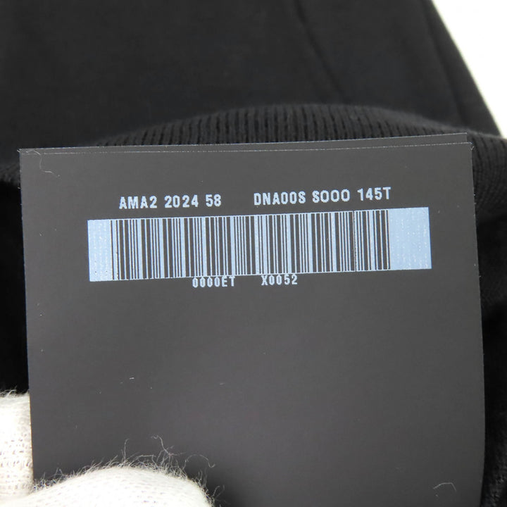 Pristine PRADA cardigan V-neck long sleeve knit black Virginwool Women 46 DNA00S