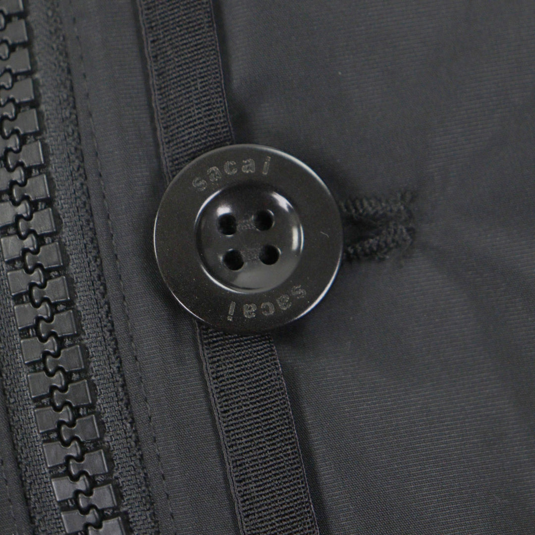 Pristine Sacai mountain hoodie Taffeta Blouson black polyester mens 1 24-03399M