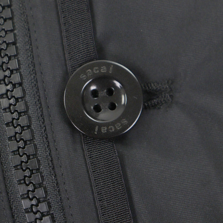 Pristine Sacai mountain hoodie Taffeta Blouson black polyester mens 1 24-03399M