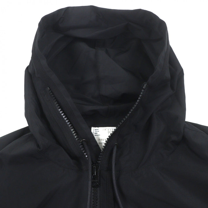 Pristine Sacai mountain hoodie Taffeta Blouson black polyester mens 1 24-03399M