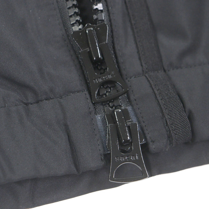 Pristine Sacai mountain hoodie Taffeta Blouson black polyester mens 1 24-03399M