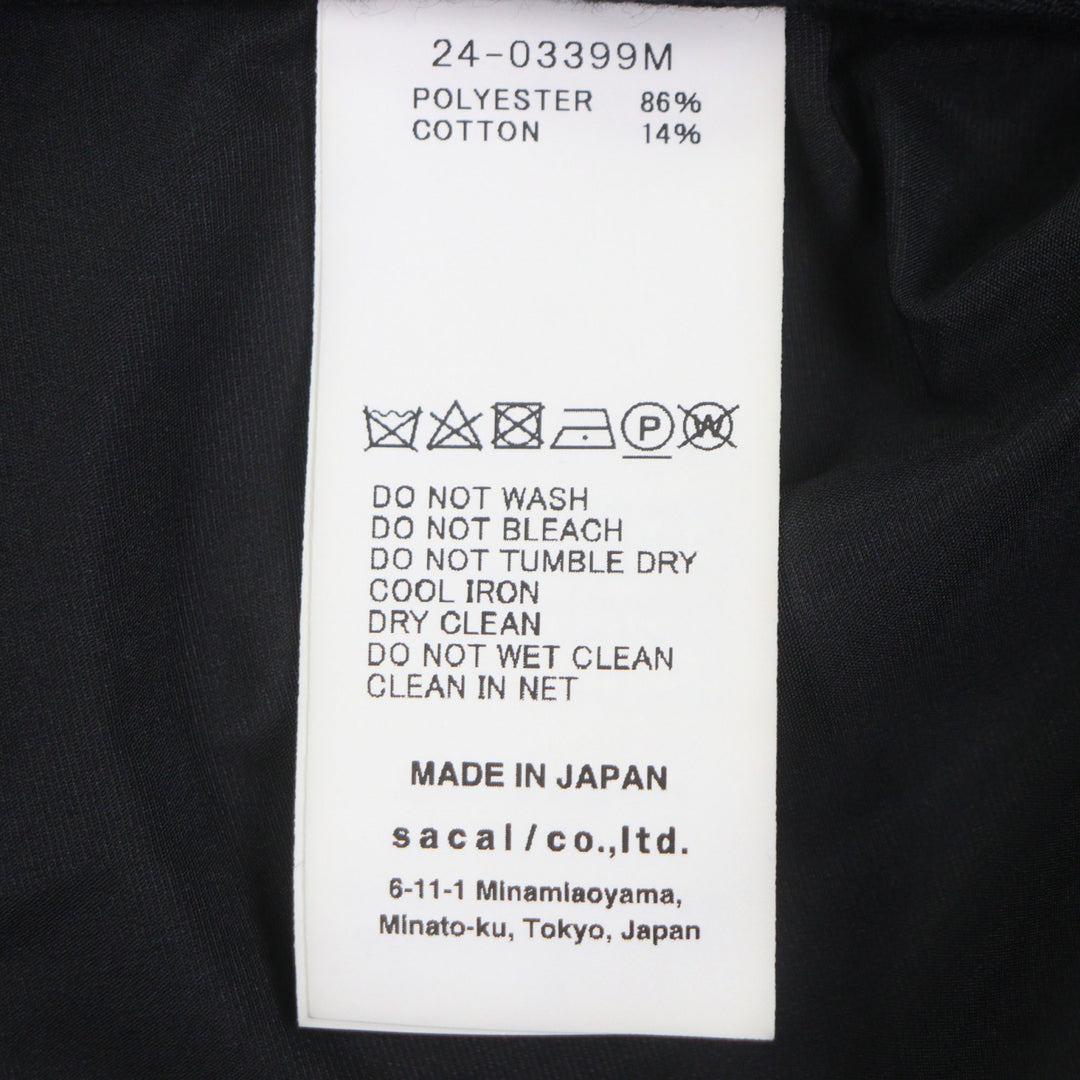Pristine Sacai mountain hoodie Taffeta Blouson black polyester mens 1 24-03399M