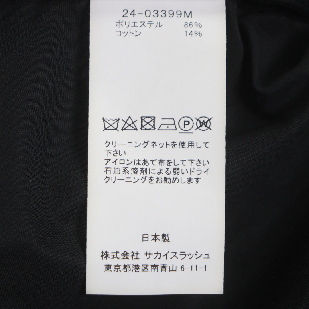 Pristine Sacai mountain hoodie Taffeta Blouson black polyester mens 1 24-03399M