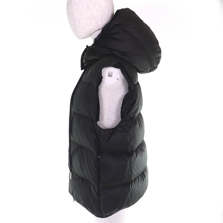 Excellent MONCLER DRONIERES Logo patch hooded 2-way down jacket/down vest 0