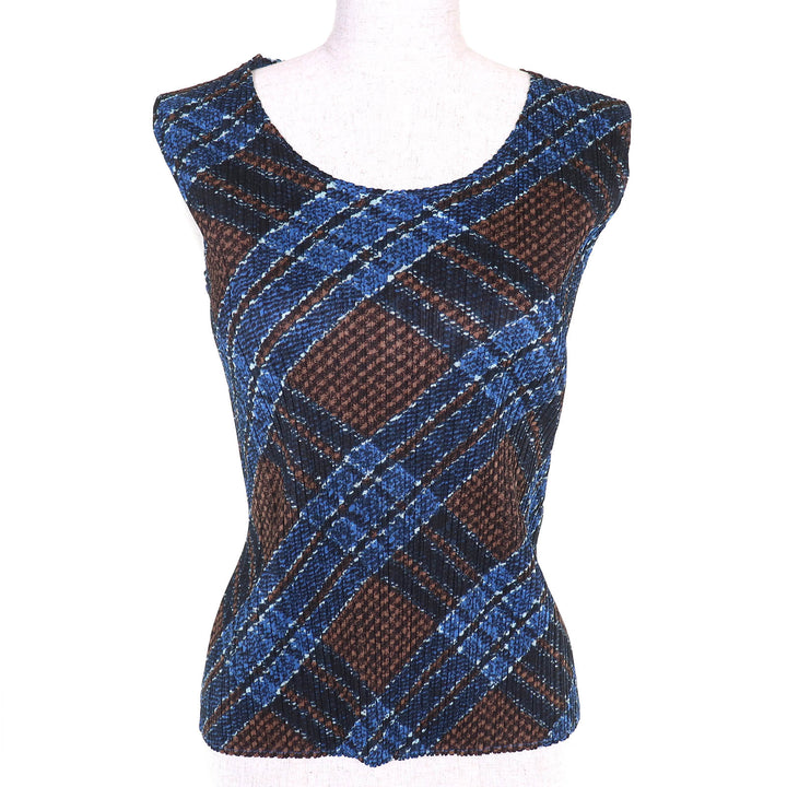 Excellent PLEATS PLEASE Tank top All-over print sleeveless T-shirt 3 PP94-JK560