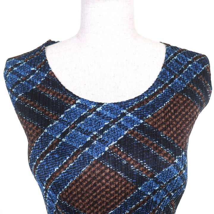 Excellent PLEATS PLEASE Tank top All-over print sleeveless T-shirt 3 PP94-JK560