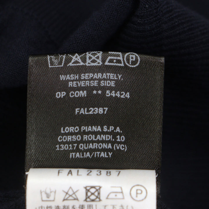 Excellent Loro Piana sweater Navy wool mens S FAL2387