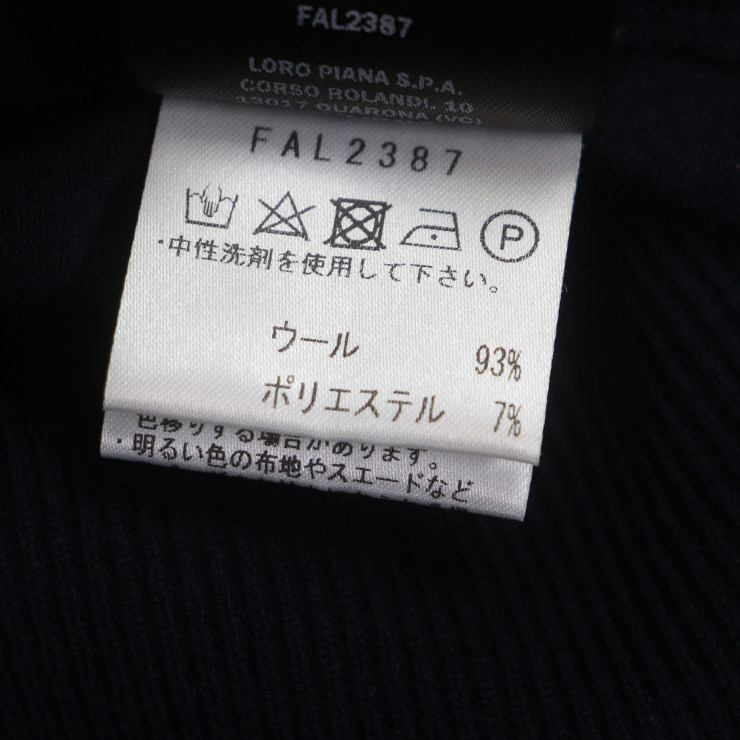 Excellent Loro Piana sweater Navy wool mens S FAL2387