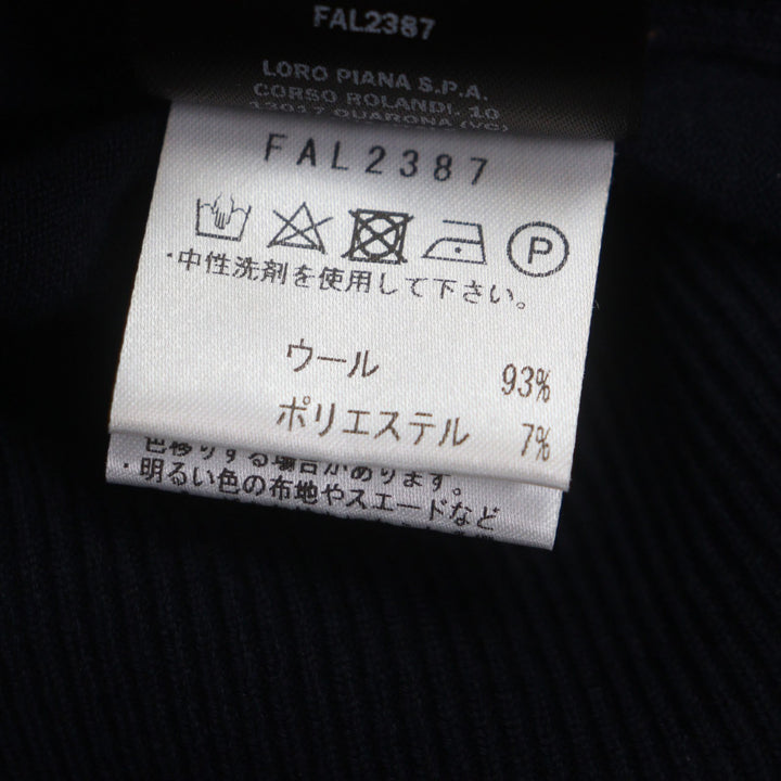 Excellent Loro Piana sweater Navy wool mens S FAL2387