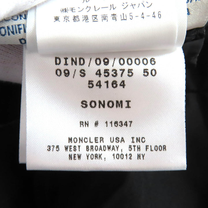 Great MONCLER Nylon jacket SONOMI Logo patch, down collar, ruffle design black 0