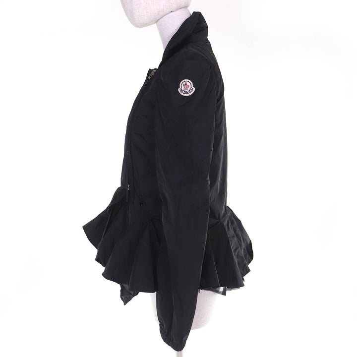 Great MONCLER Nylon jacket SONOMI Logo patch, down collar, ruffle design black 0