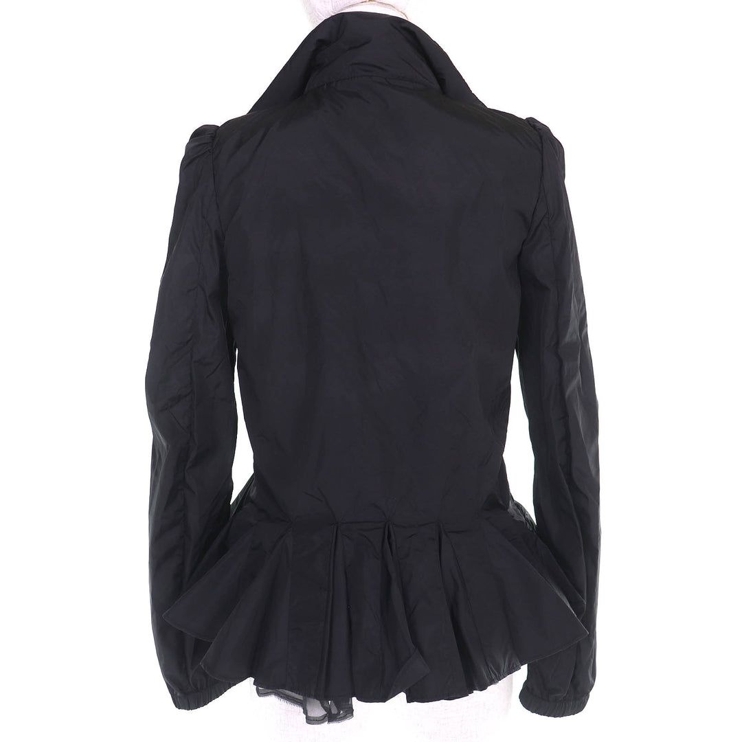 Great MONCLER Nylon jacket SONOMI Logo patch, down collar, ruffle design black 0