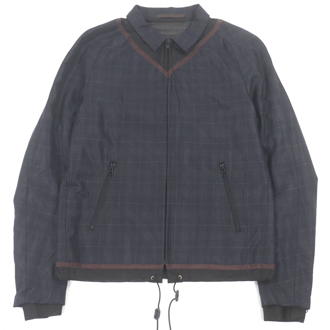 Excellent kolor Blouson Ever Chintz Check Pattern Swing Top Navy