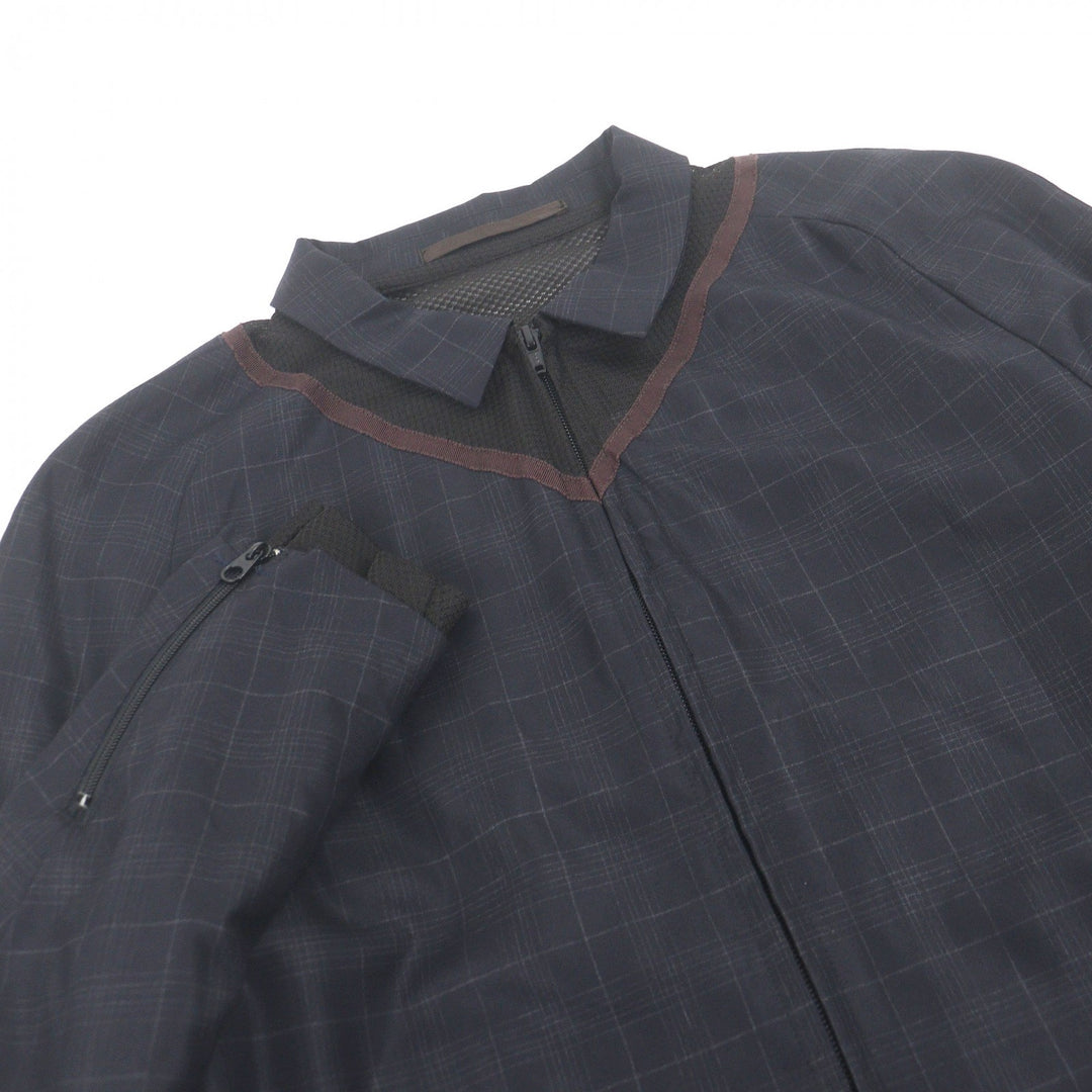 Excellent kolor Blouson Ever Chintz Check Pattern Swing Top Navy