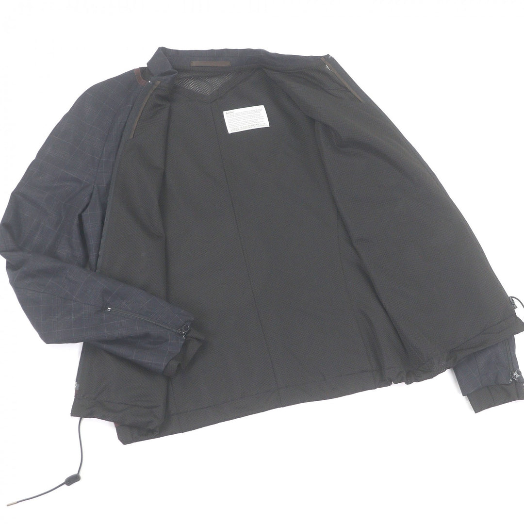 Excellent kolor Blouson Ever Chintz Check Pattern Swing Top Navy