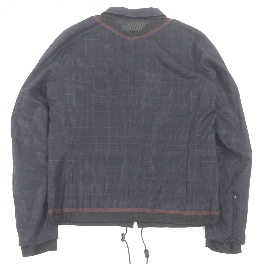 Excellent kolor Blouson Ever Chintz Check Pattern Swing Top Navy