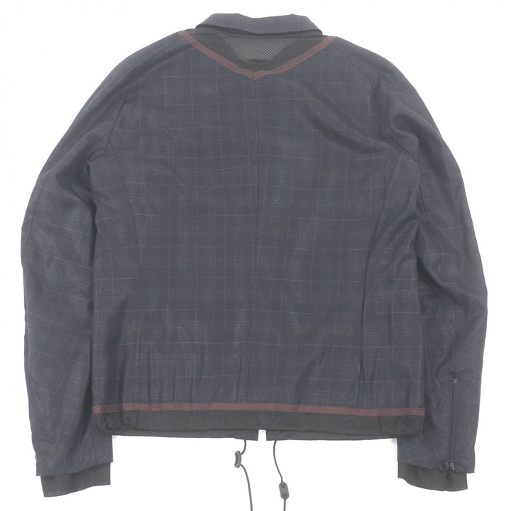 Excellent kolor Blouson Ever Chintz Check Pattern Swing Top Navy