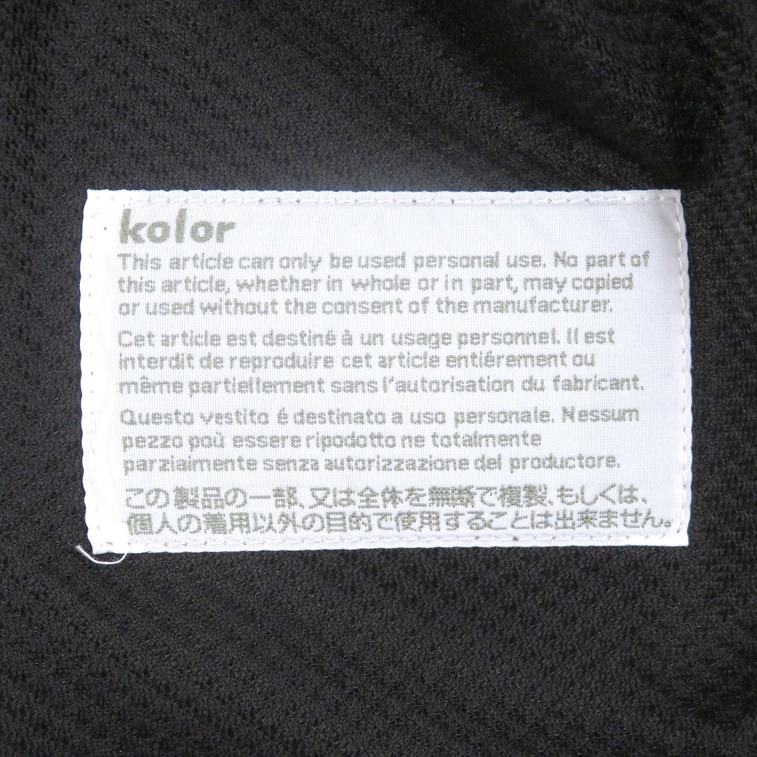 Excellent kolor Blouson Ever Chintz Check Pattern Swing Top Navy
