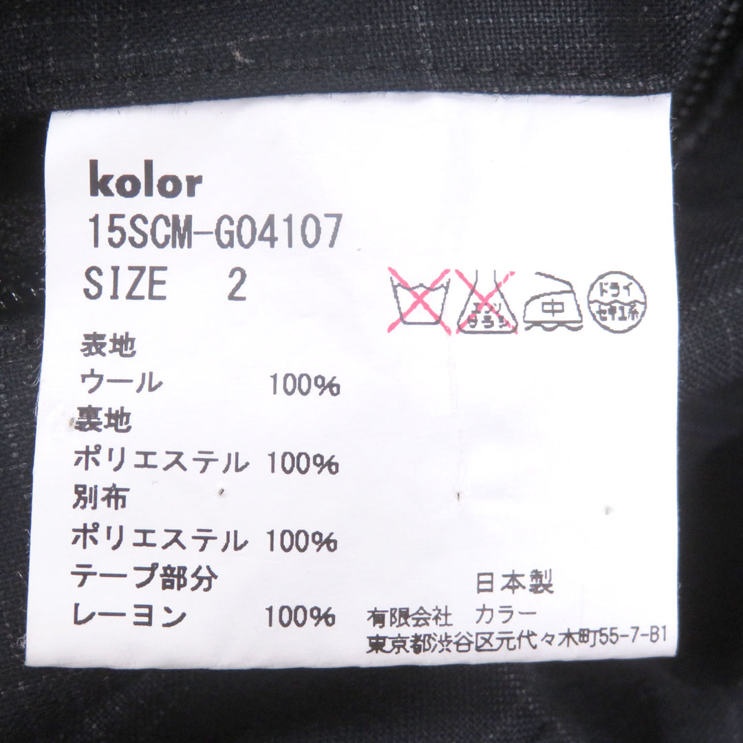 Excellent kolor Blouson Ever Chintz Check Pattern Swing Top Navy
