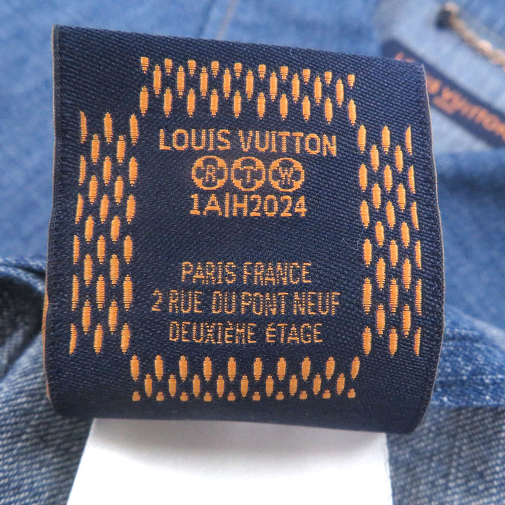 Excellent LOUIS VUITTON Short Sleeve Chambray Shirt