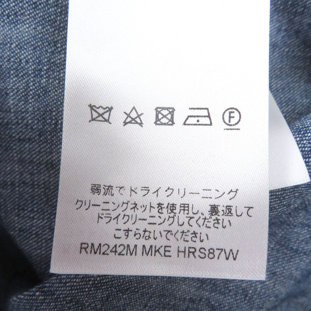 Excellent LOUIS VUITTON Short Sleeve Chambray Shirt