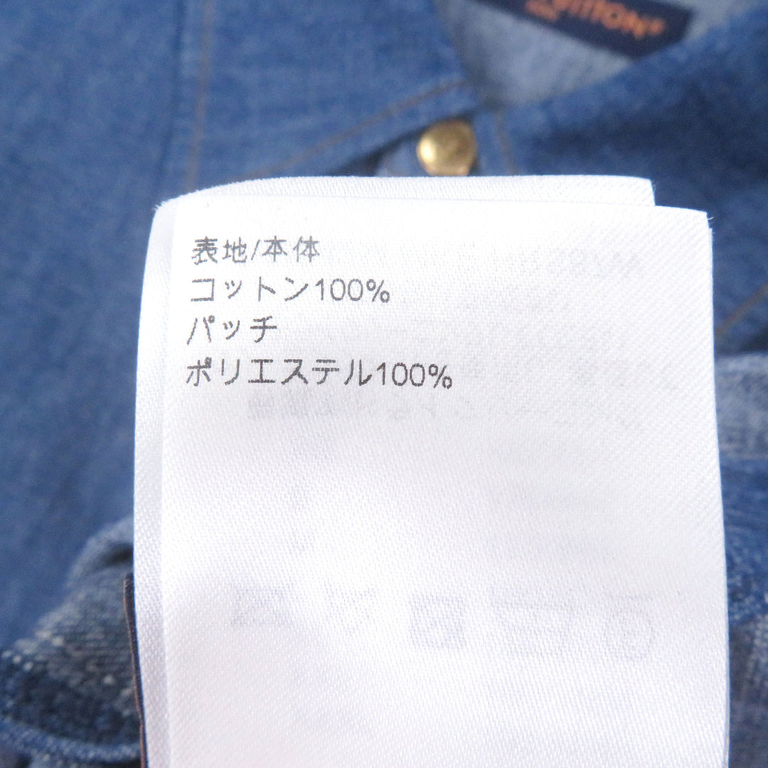 Excellent LOUIS VUITTON Short Sleeve Chambray Shirt