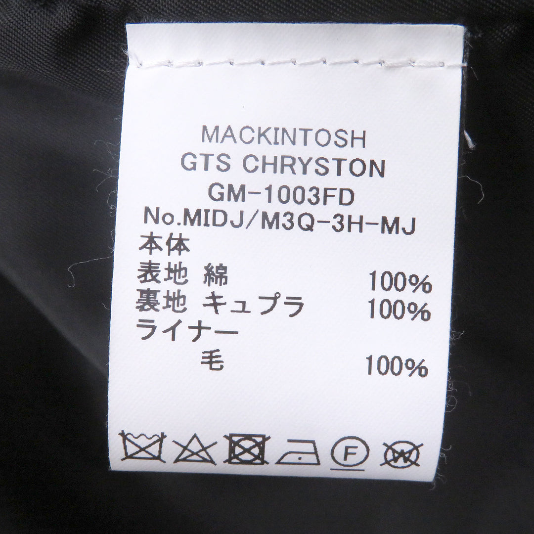 Excellent Mackintosh coat RAINTEC CHRYSTON Navy cotton mens 36 GM-1003FD