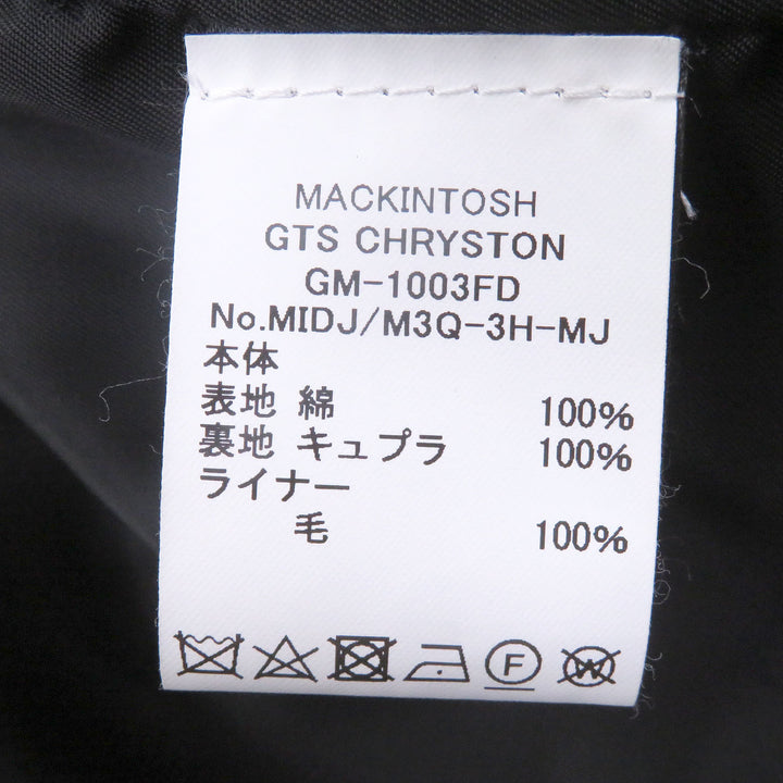 Excellent Mackintosh coat RAINTEC CHRYSTON Navy cotton mens 36 GM-1003FD