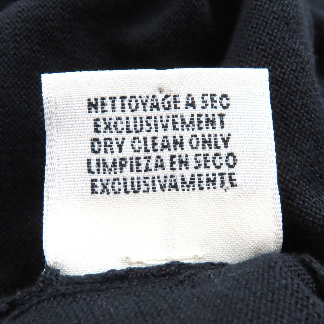 Great HERMES knit V-neck long sleeve knit top black cotton Women XL