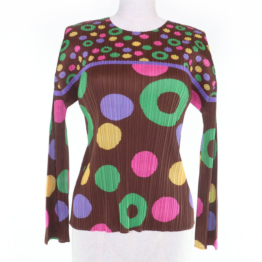 Excellent PLEATS PLEASE T-shirt Long sleeve multicolor Women 3 PP21-JK594